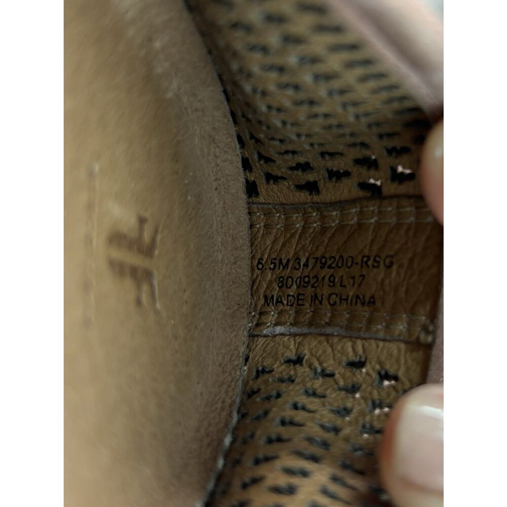 Frye Melanie Flats Copper Rose Gold Leather 6.5 Slip On Perforated Comfort - Picture 8 of 12